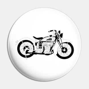 Indian Scout Black Outline Pin