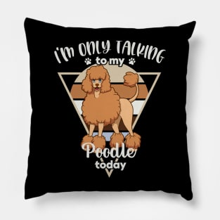 I'm only talking to my Poodle Pillow