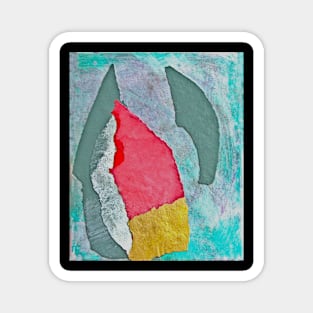 Minimal Abstract Collage Magnet