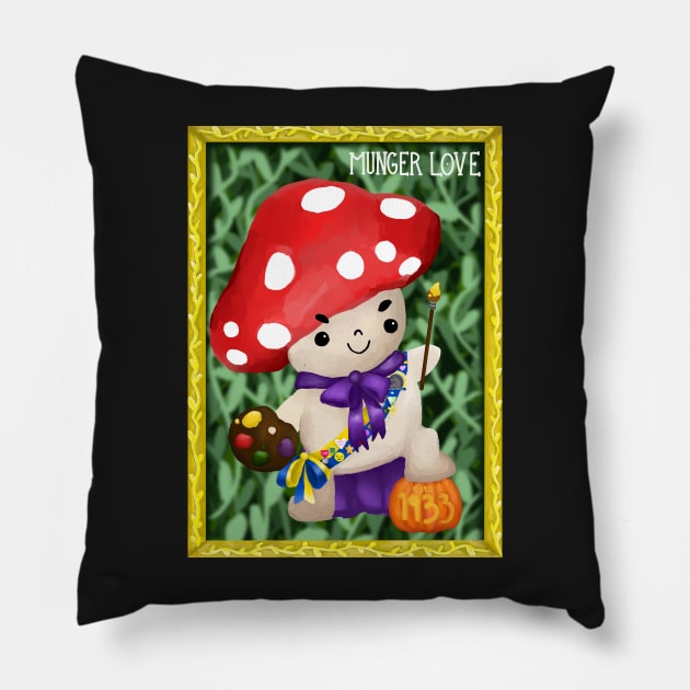 Wellesley College Munger Mungie the Fungi Pillow by avadoodle