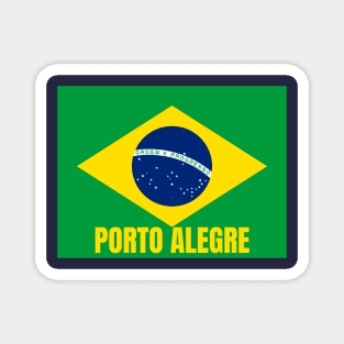 Porto Alegre City in Brazilian Flag Magnet