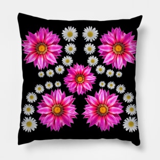 Gazania Daisy Flower Pattern Gazania Daisies Blossom Pillow