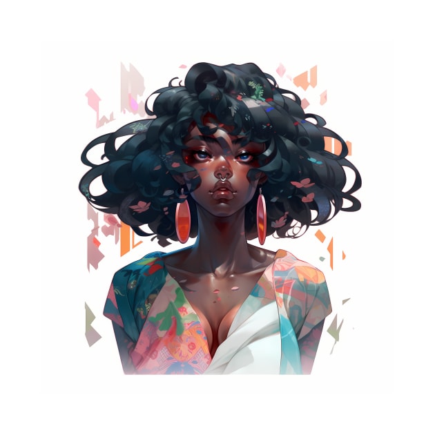 Cool Looking anime girl with dark skin by lushkingdom