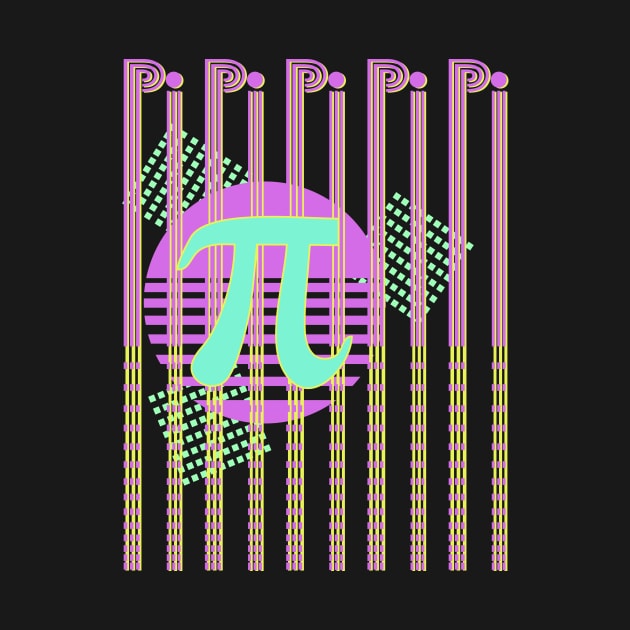 Neon Pi Day Retro 80s by MalarkeyPie