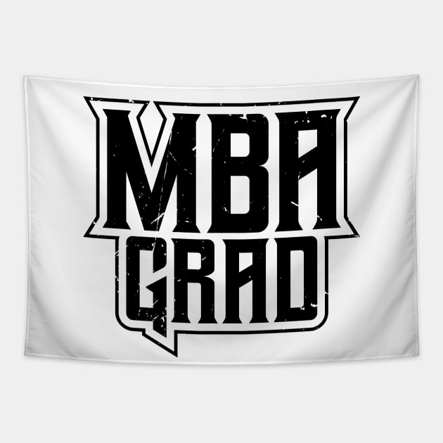 MBA Grad (v2) Tapestry by bluerockproducts