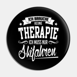 Ich muss nur skifahren (black) Pin