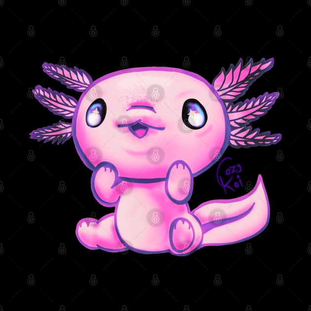 Axolotl cutie Electric pink by Cozy Koi Creations