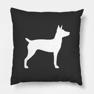 Rat Terrier Silhouette Pillow