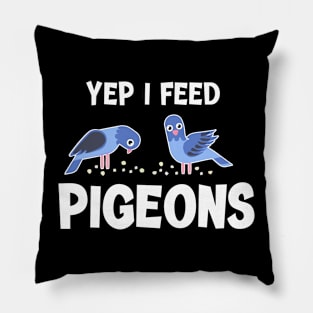 Pigeon Feeding Design for Pigeon Lovers Pillow