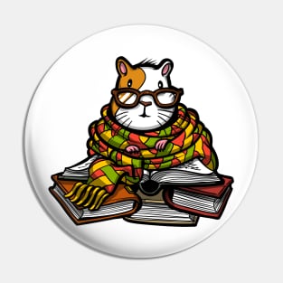 Guinea Pig Book Lover Pin