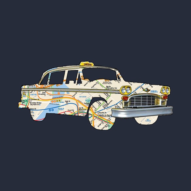 NYC old school Taxi by Hook Ink