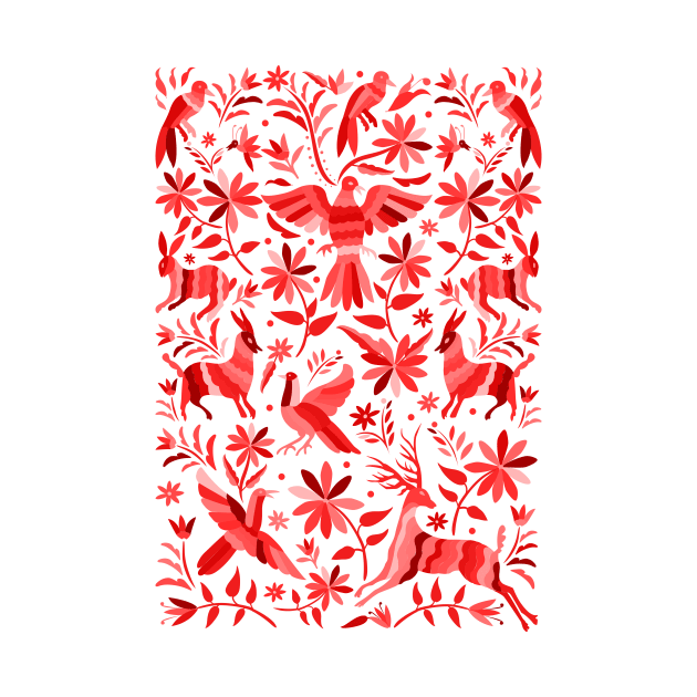 Mexican Otomí Design in Red by Akbaly