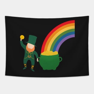 Pot Of Gold At The End Of A Rainbow Tapestry