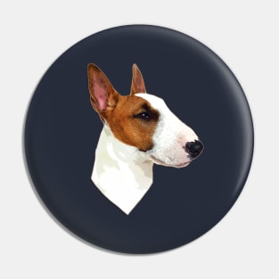 Bull Terrier Dog Head Art Pin