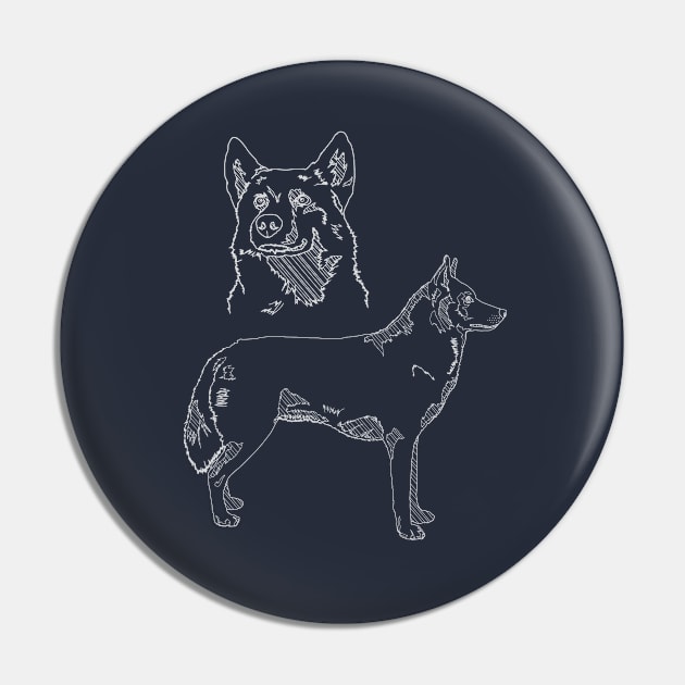 Husky Pin by blurryfromspace