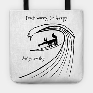 Surfer dog Tote