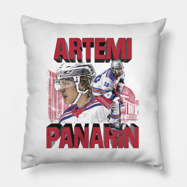 Artemi Panarin New York R Block Pillow by ClarityMacaws