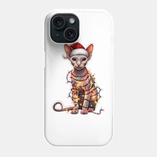 Christmas Cornish Rex Cat Phone Case