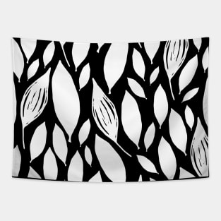 White Leaves Tapestry