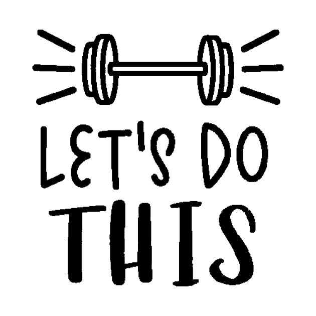 Let's Do It , Workout , Sport , Cute Gym, Gym Gift, Positive Sport, Motivational by creativitythings 