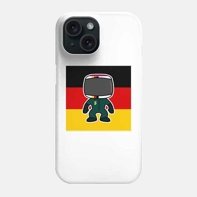 Sebastian Vettel Custom Bobblehead - Flag Edition 2021 Season Phone Case by GreazyL