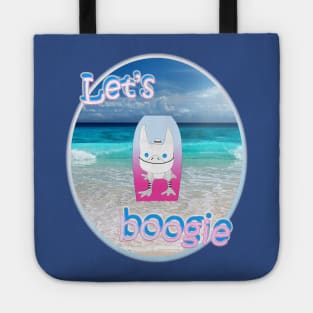 It's Electric! White Lothcat Boogie Woogie Woogie Tote