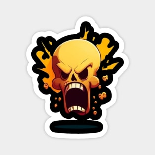 Angry skull Magnet