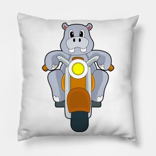 Hippo Motorcycle Pillow