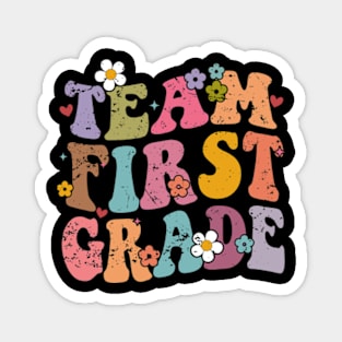 Team First Grade Groovy Back to School Gifts Teacher Student Magnet