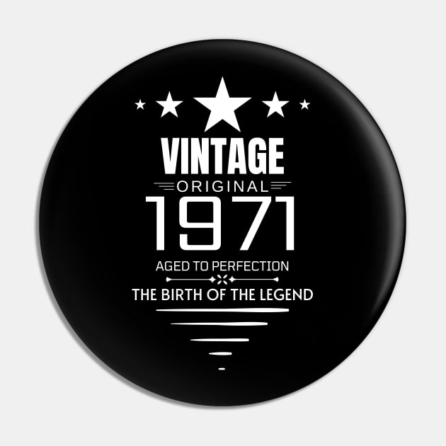 Vintage 1971 - Birthday Gift Pin by Fluen