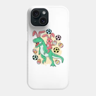 Happy Easter Bunny Riding Dinosaur Funny Soccer Ball Eggs Phone Case