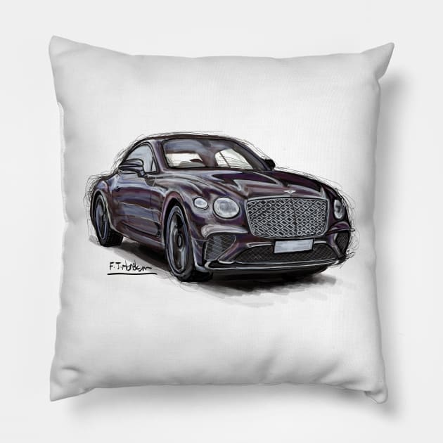 Bentley Continental GT Pillow by Francohanekom