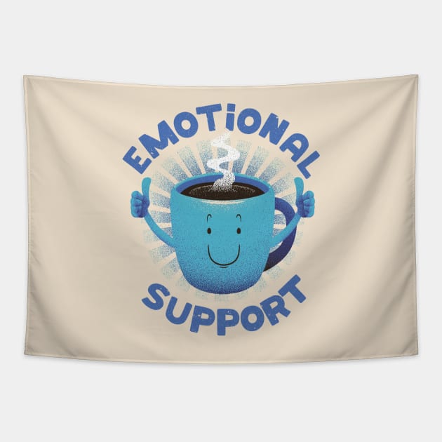 Emotional Support Coffee Light by Tobe Fonseca Tapestry by Tobe_Fonseca