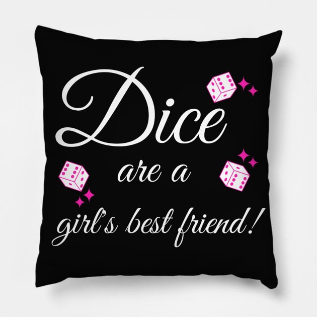 Dice are a Girls Best Friend Bunco Game Night Funny Shirt Hoodie Sweatshirt Mask Pillow by MalibuSun