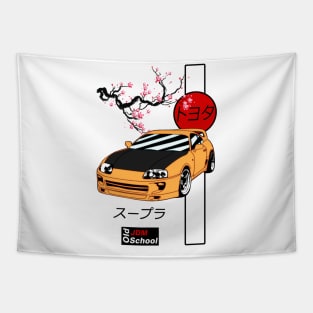 JDM A80 Orange Red Sun Edition Tapestry