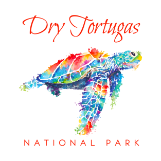 Dry Tortugas National Park Watercolor Sea Turtle T-Shirt