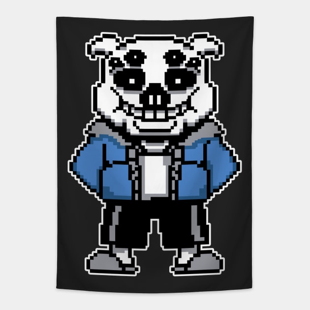 Sans in Bloodborne Tapestry by DigitalCleo