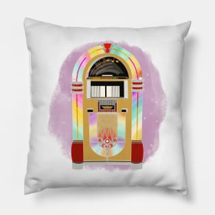 Rainbow jukebox Pillow