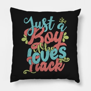 Just A Boy Who Loves Track Gift product Pillow