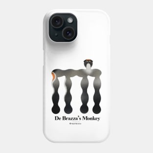 Bold monkey print "De brazza's monkey" Phone Case