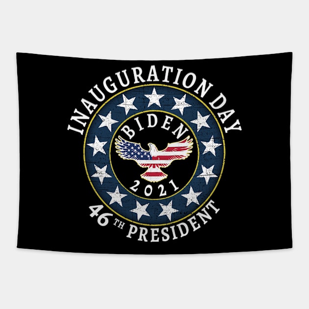 Inauguration Day Biden 2021 46th President Tapestry by Bazzar Designs