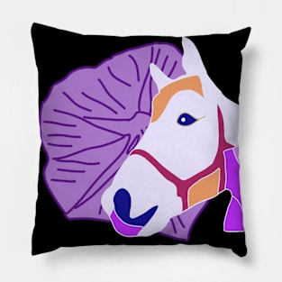 Purple horse Pillow