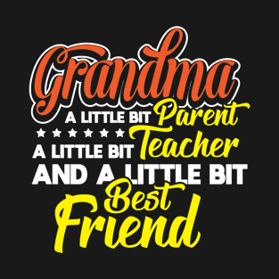 Grandma a little bit parent teacher and best friend T-Shirt