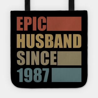 Vintage Epic Husband Since 1987 Tote