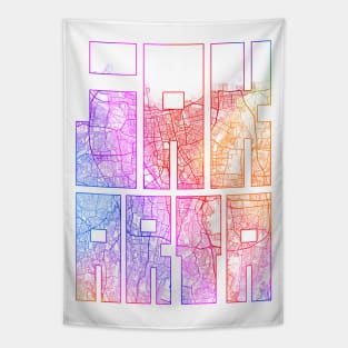 Jakarta, Indonesia City Map Typography - Colorful Tapestry