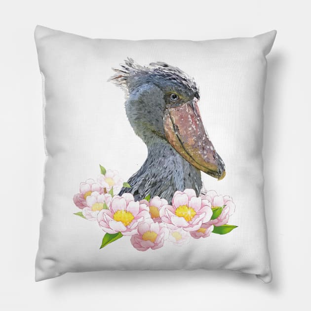 Shoebill Pillow by obscurite