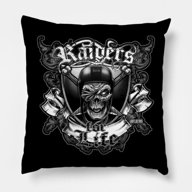 Raider's for Life Pillow by Above and Beyond Graphics