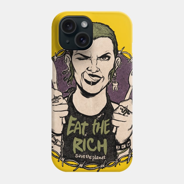 Eat the Rich Phone Case by aLouro