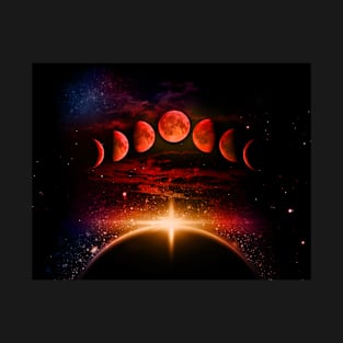 Blood Moon Space Scene T-Shirt