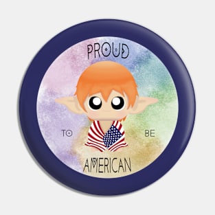 Proud to be American (Sleepy Forest Creatures) Pin